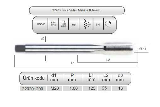 HSSE DIN374/B MAK.KLVZ. M20x1 (6H)